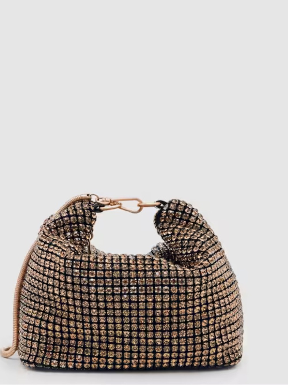 REISS Leah Crystal Bracelet Pouch Bag in Gold - Picture 2 of 12